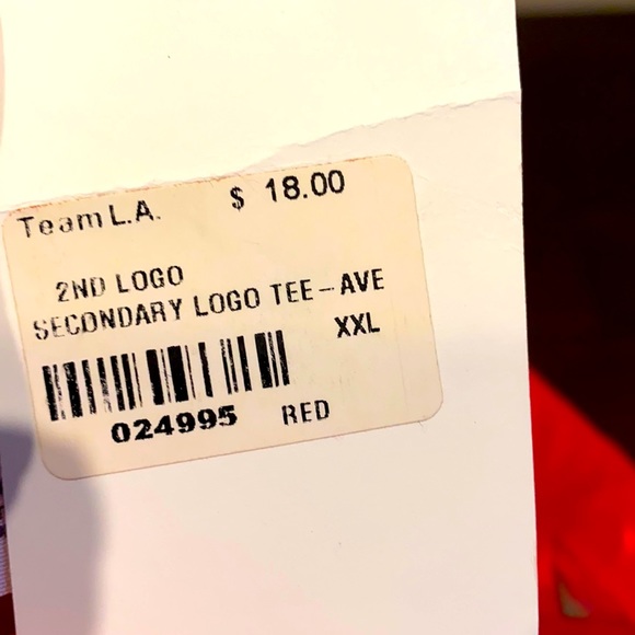 Red short sleeve crew neck Los Angeles Avengers Arena Football Shirt XXL NWT - Picture 6 of 7